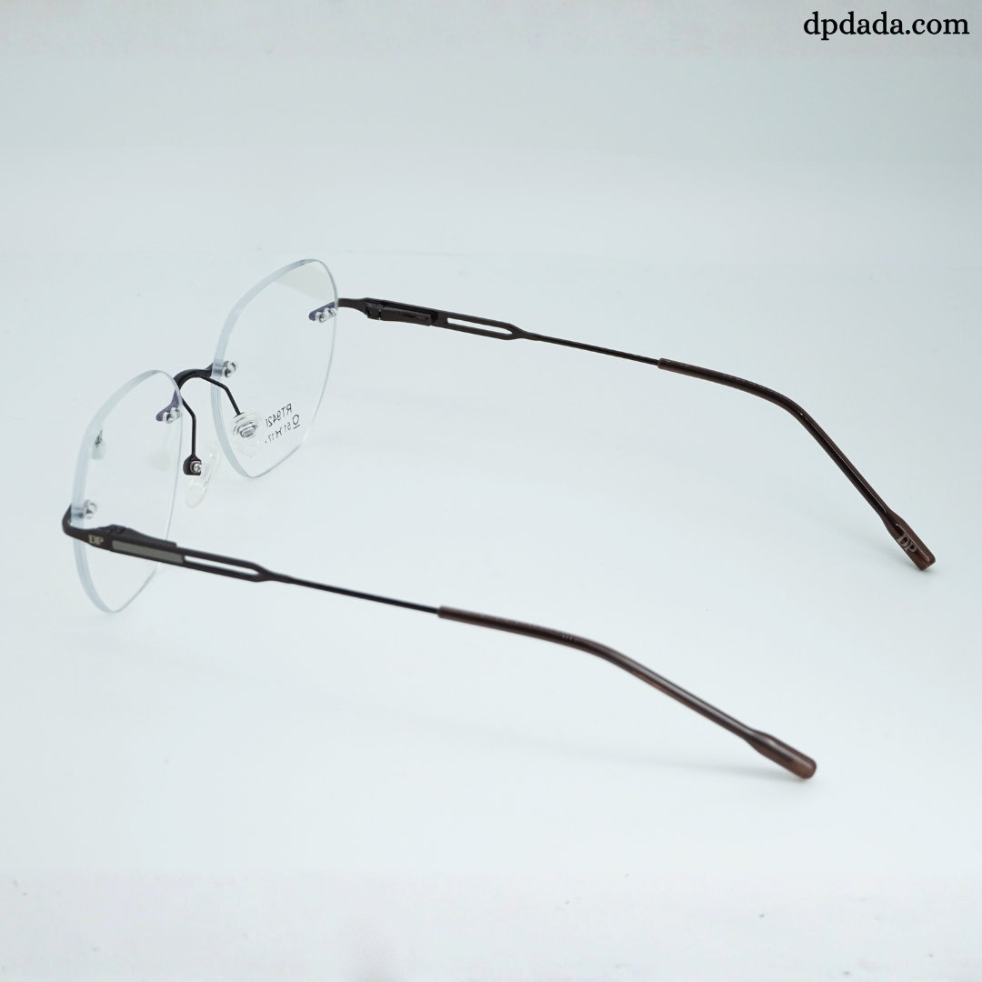 DP DADA.COM Rimless Spectacle Brown RT9420107