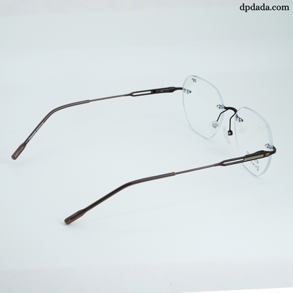 DP DADA.COM Rimless Spectacle Brown RT9420107