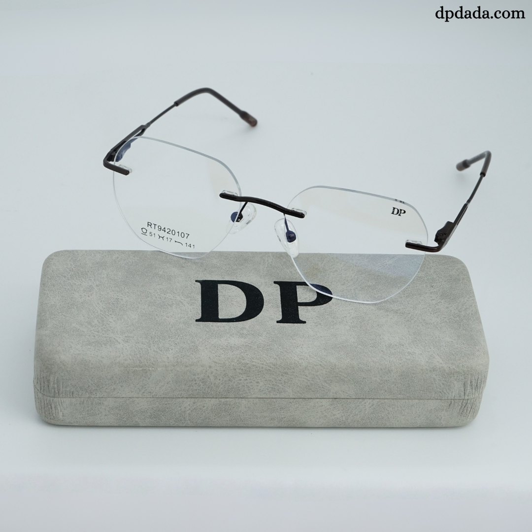 DP DADA.COM Rimless Spectacle Brown RT9420107