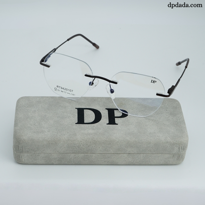 DP DADA.COM Rimless Spectacle Brown RT9420107