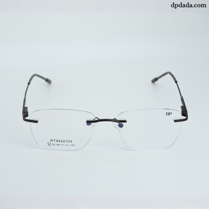 DP DADA.COM Rimless Spectacle Brown RT9020104