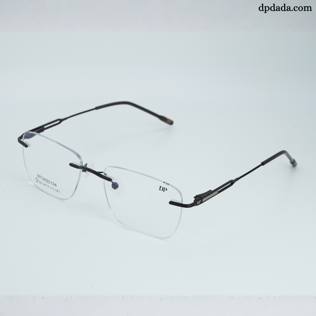 DP DADA.COM Rimless Spectacle Brown RT9020104