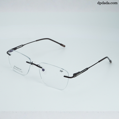 DP DADA.COM Rimless Spectacle Brown RT9020104