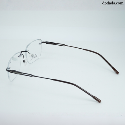 DP DADA.COM Rimless Spectacle Brown RT9020104