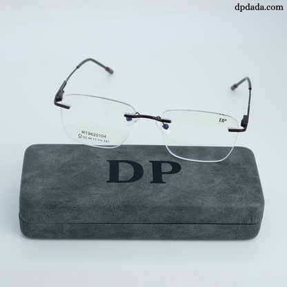 DP DADA.COM Rimless Spectacle Brown RT9020104