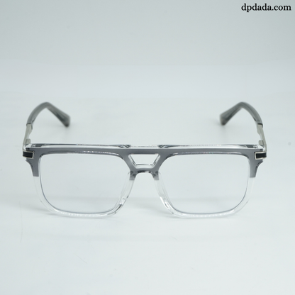 DP Dada TR9055 Clear & SilverSqure Eyeglasses