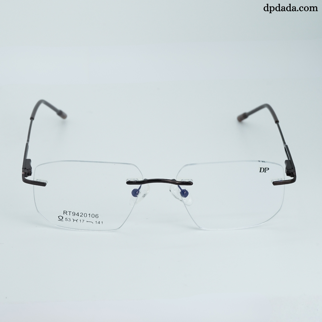 DP DADA.COM Rimless Spectacle Brown RTR9020106