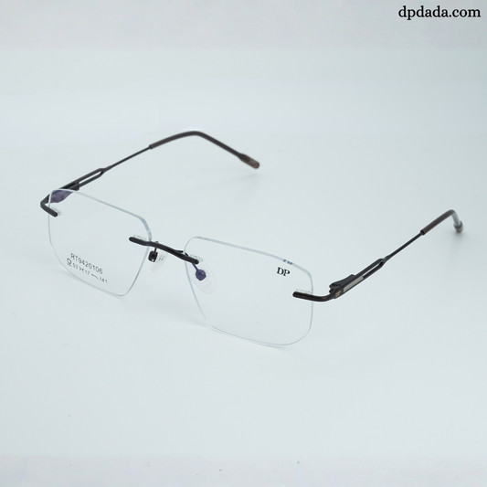 DP DADA.COM Rimless Spectacle Brown RTR9020106