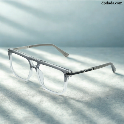 DP Dada TR9055 Clear & SilverSqure Eyeglasses
