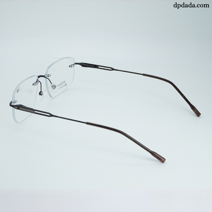 DP DADA.COM Rimless Spectacle Brown RTR9020106