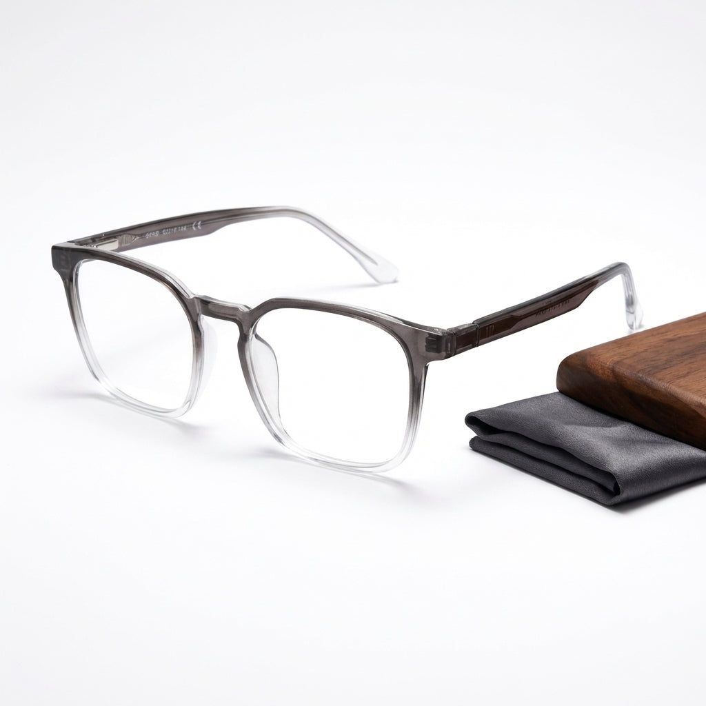 HEXO Gray Gradient 3-in-1 Magnetic Clip-On Eyeglasses