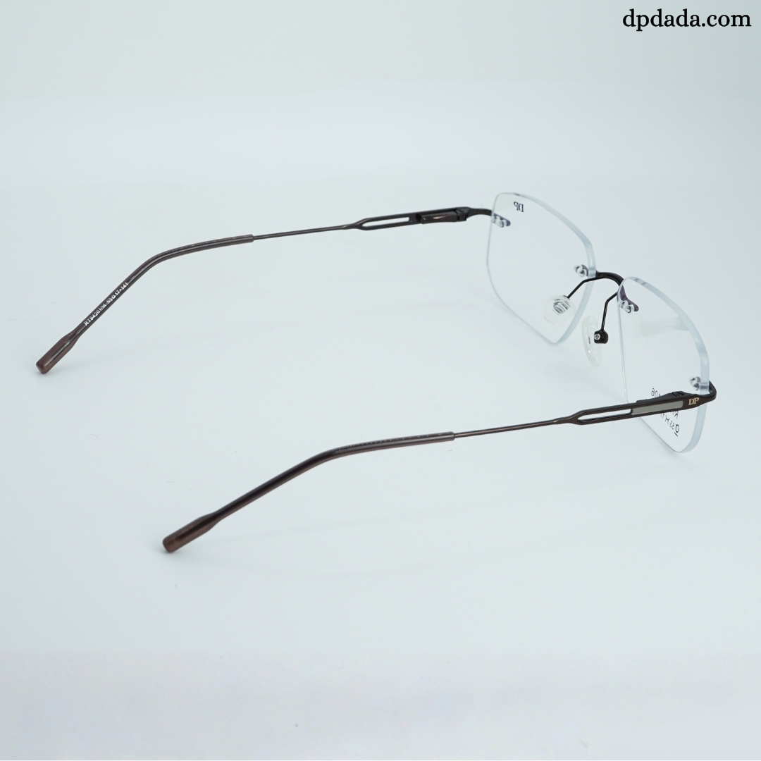 DP DADA.COM Rimless Spectacle Brown RTR9020106