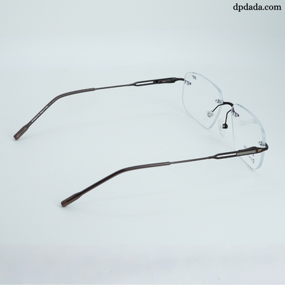 DP DADA.COM Rimless Spectacle Brown RTR9020106