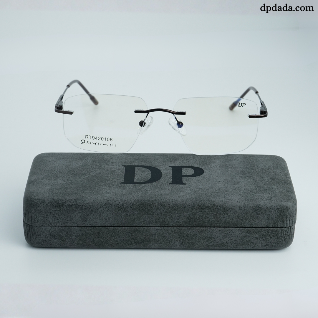 DP DADA.COM Rimless Spectacle Brown RTR9020106