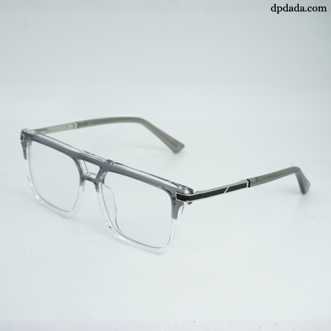 DP Dada TR9055 Clear & SilverSqure Eyeglasses