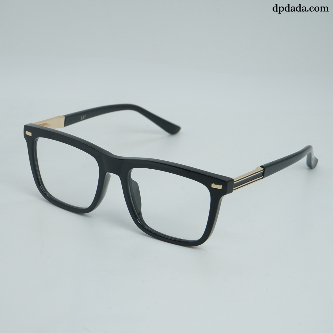 DP Dada Glossy Black Square Eyeglasses – Model DP101