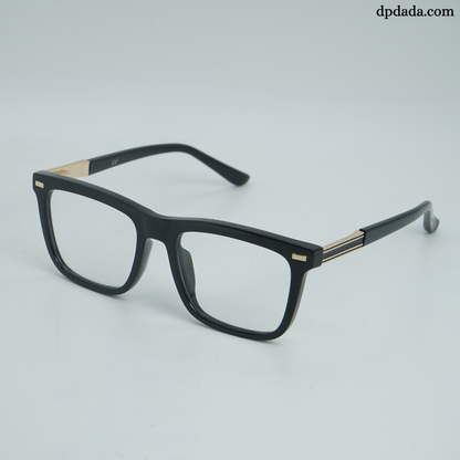 DP Dada Glossy Black Square Eyeglasses – Model DP101