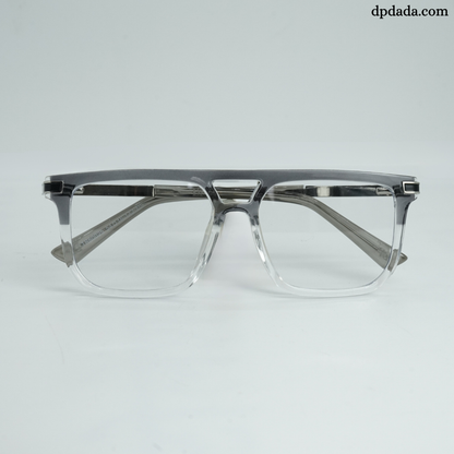 DP Dada TR9055 Clear & SilverSqure Eyeglasses