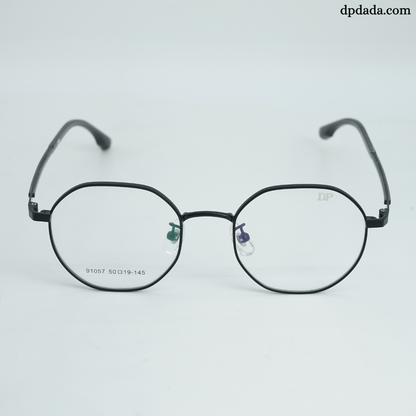 DP Dada 91087 Matte Black Round Metal Eyeglasses