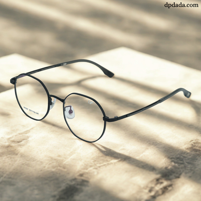 DP Dada 91087 Matte Black Round Metal Eyeglasses