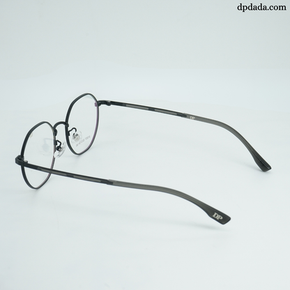 DP Dada 91087 Matte Black Round Metal Eyeglasses