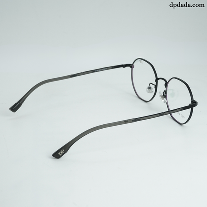DP Dada 91087 Matte Black Round Metal Eyeglasses