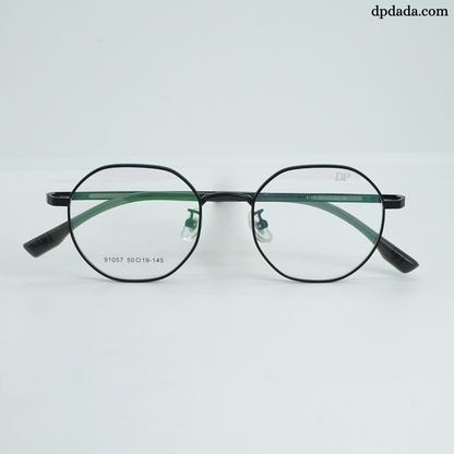 DP Dada 91087 Matte Black Round Metal Eyeglasses