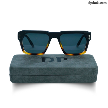 DP Retro Square Black & Tortoise Sunglasses. DPX14