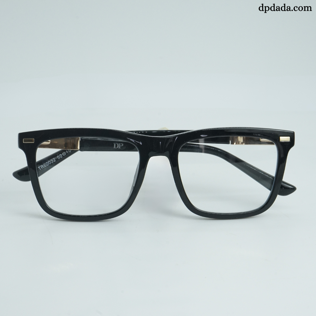 DP Dada Glossy Black Square Eyeglasses – Model DP101