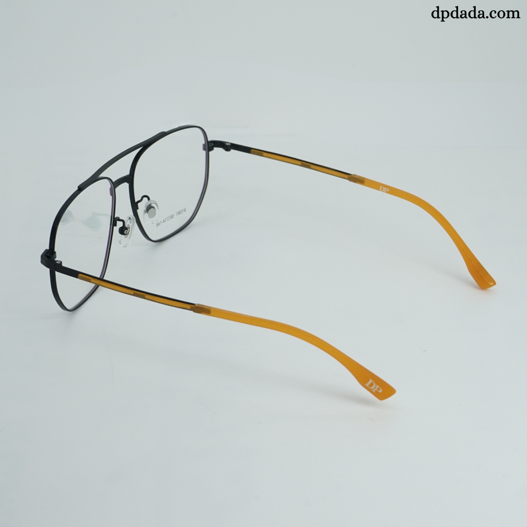 DP Dada 91061 Black &amp; Gold Aviator Eyeglasses