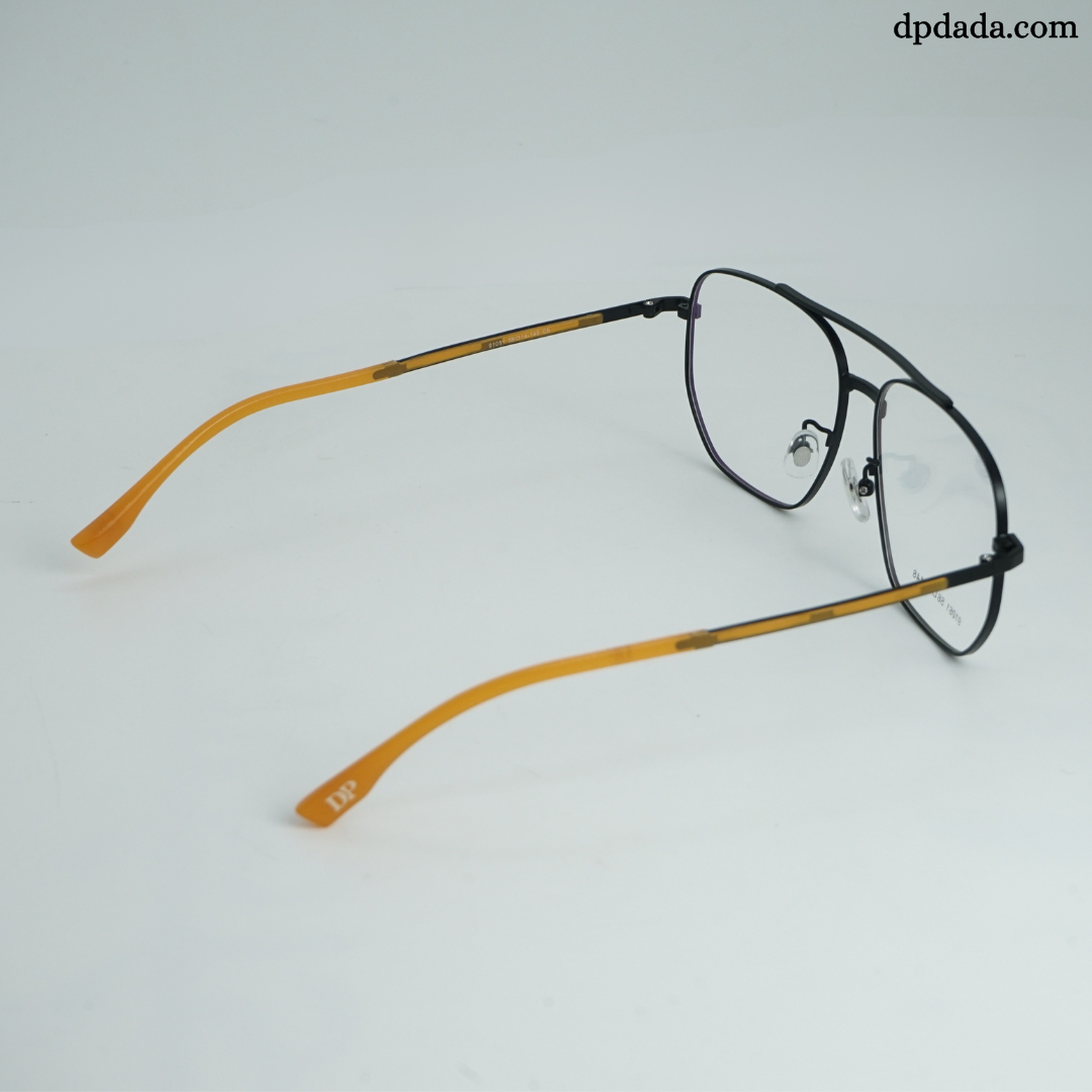 DP Dada 91061 Black &amp; Gold Aviator Eyeglasses