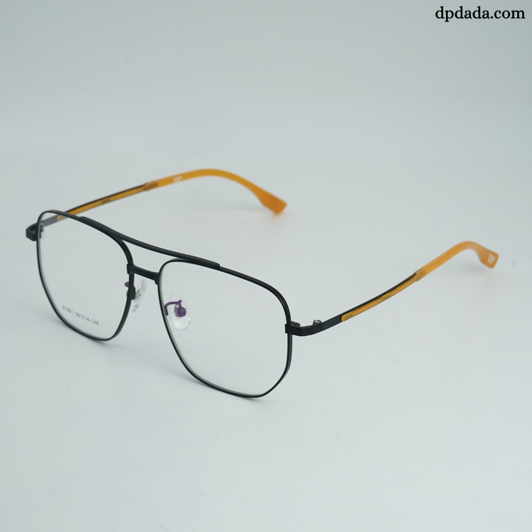 DP Dada 91061 Black &amp; Gold Aviator Eyeglasses