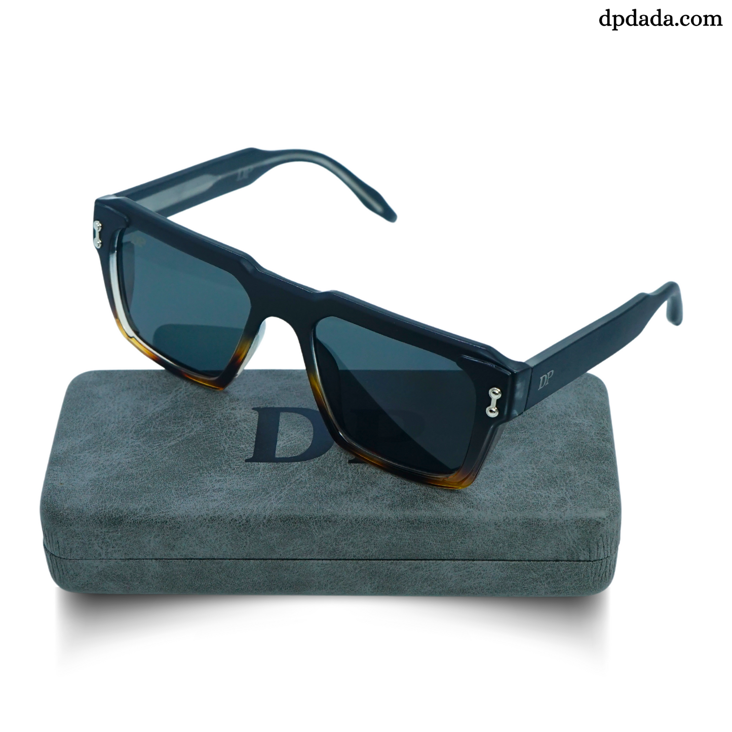 DP Retro Square Black & Tortoise Sunglasses. DPX14