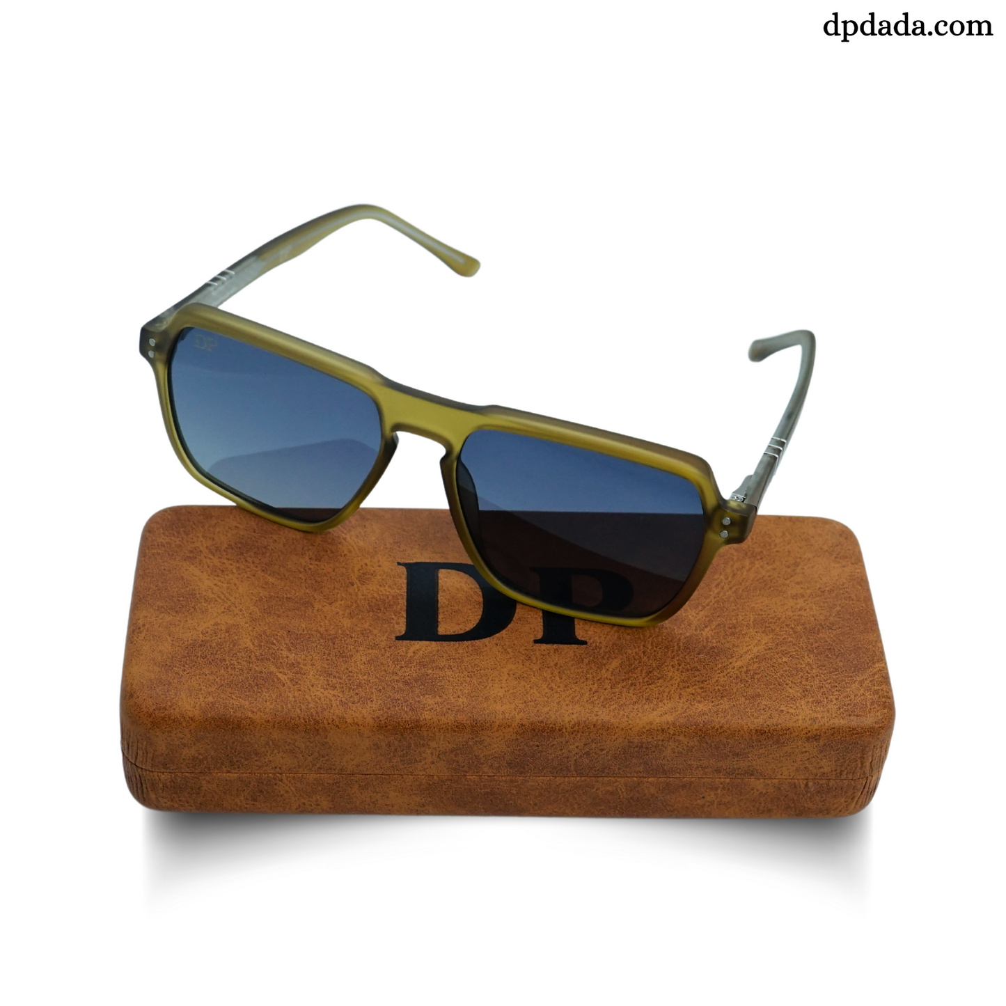 DP Retro Square Yellow & And Blue Gradient Sunglasses. DPX20