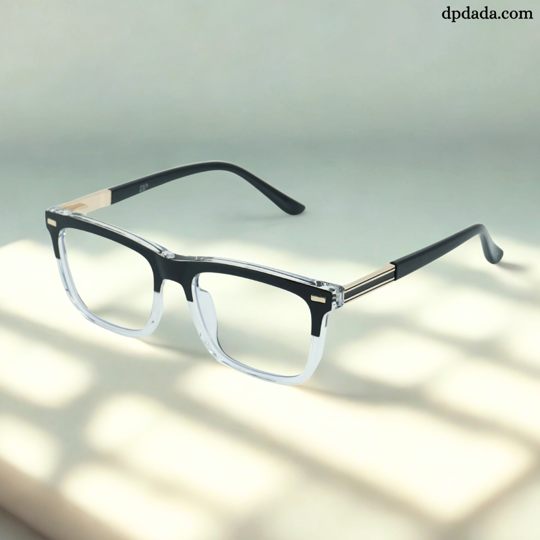 DP Dada TR7937 Black Crystal Square Eyeglasses