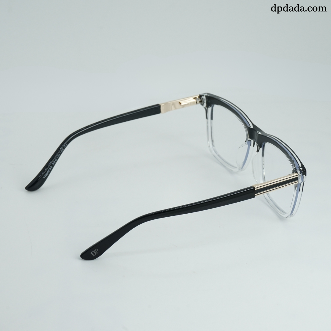 DP Dada TR7937 Black Crystal Square Eyeglasses