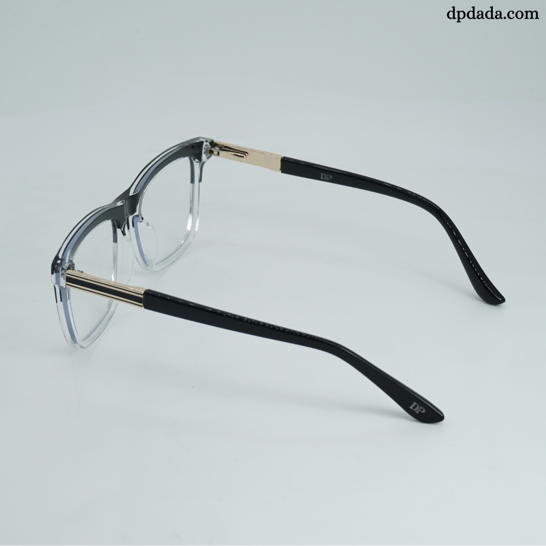 DP Dada TR7937 Black Crystal Square Eyeglasses