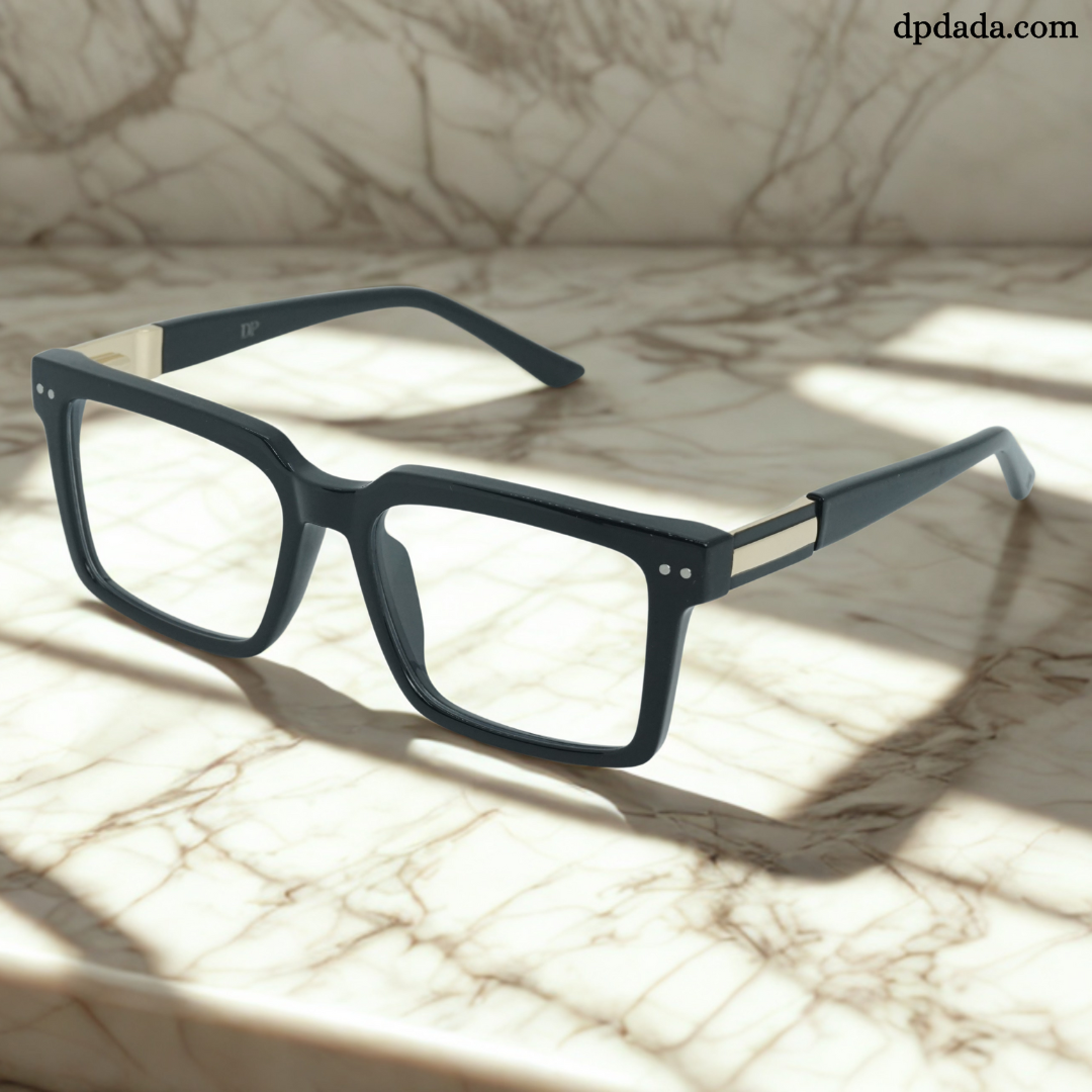 DP Dada Matte Black Square Eyeglasses – Model DP102
