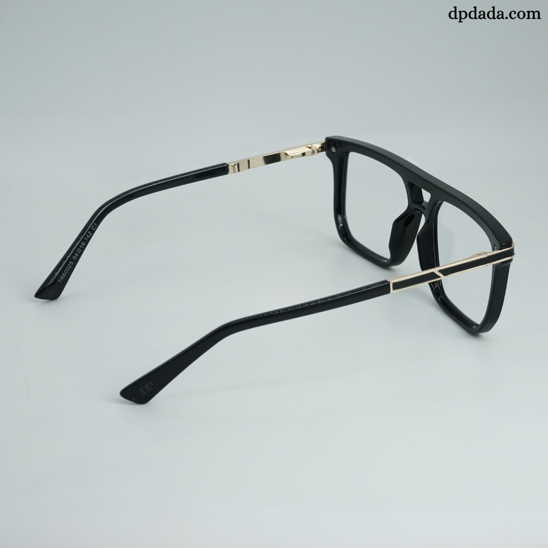 DP Dada TR7938 Black Gold Square Eyeglasses