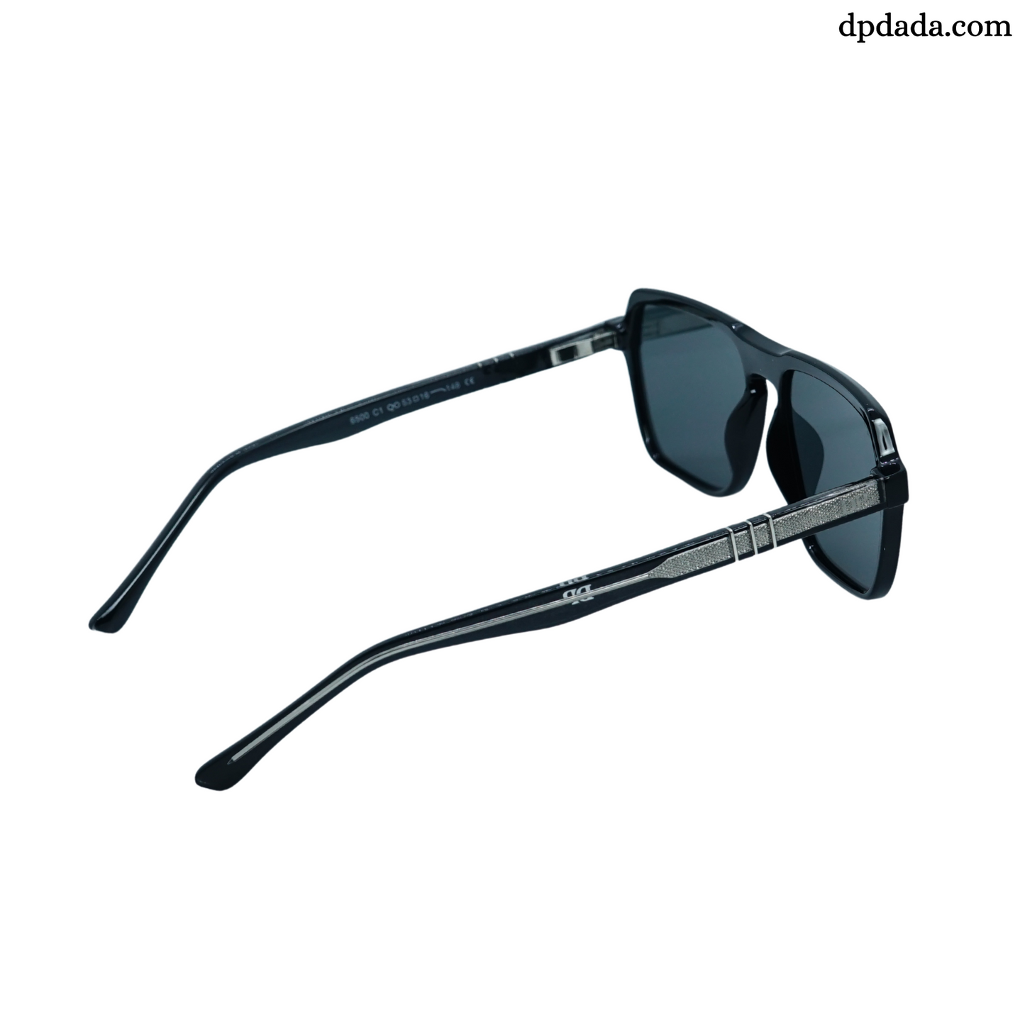 DP Retro Square Classic Black Square Sunglasses DPX22