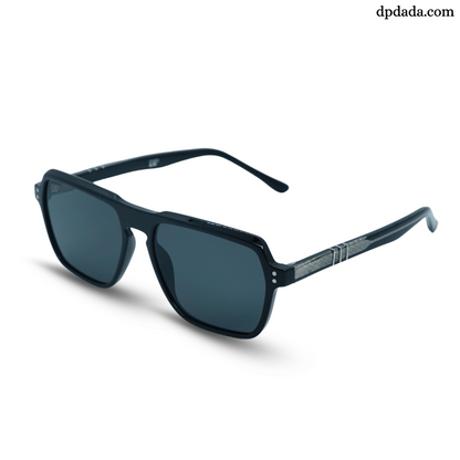 DP Retro Square Classic Black Square Sunglasses DPX22