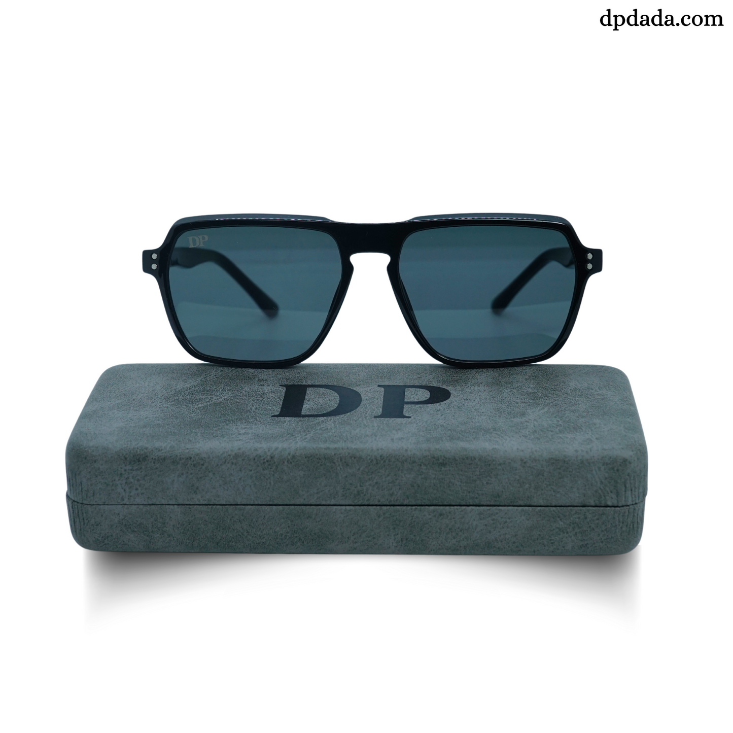DP Retro Square Classic Black Square Sunglasses DPX22