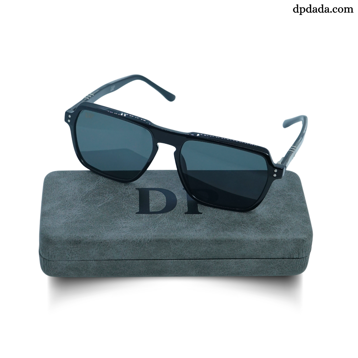 DP Retro Square Classic Black Square Sunglasses DPX22