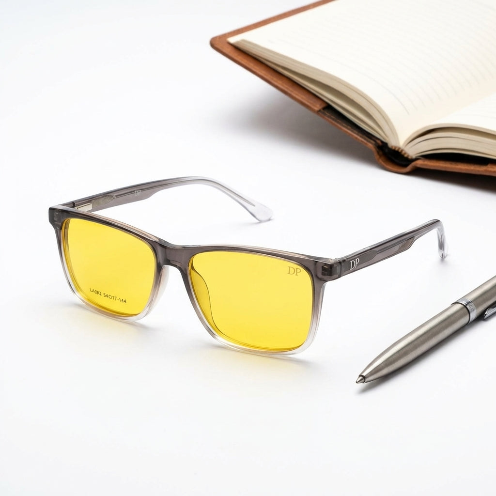 SquareX Gray Gradient 3-in-1 Magnetic Clip-On Glasses