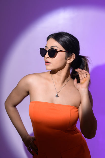 DP Noir Edge Cat-Eye Sunglasses
