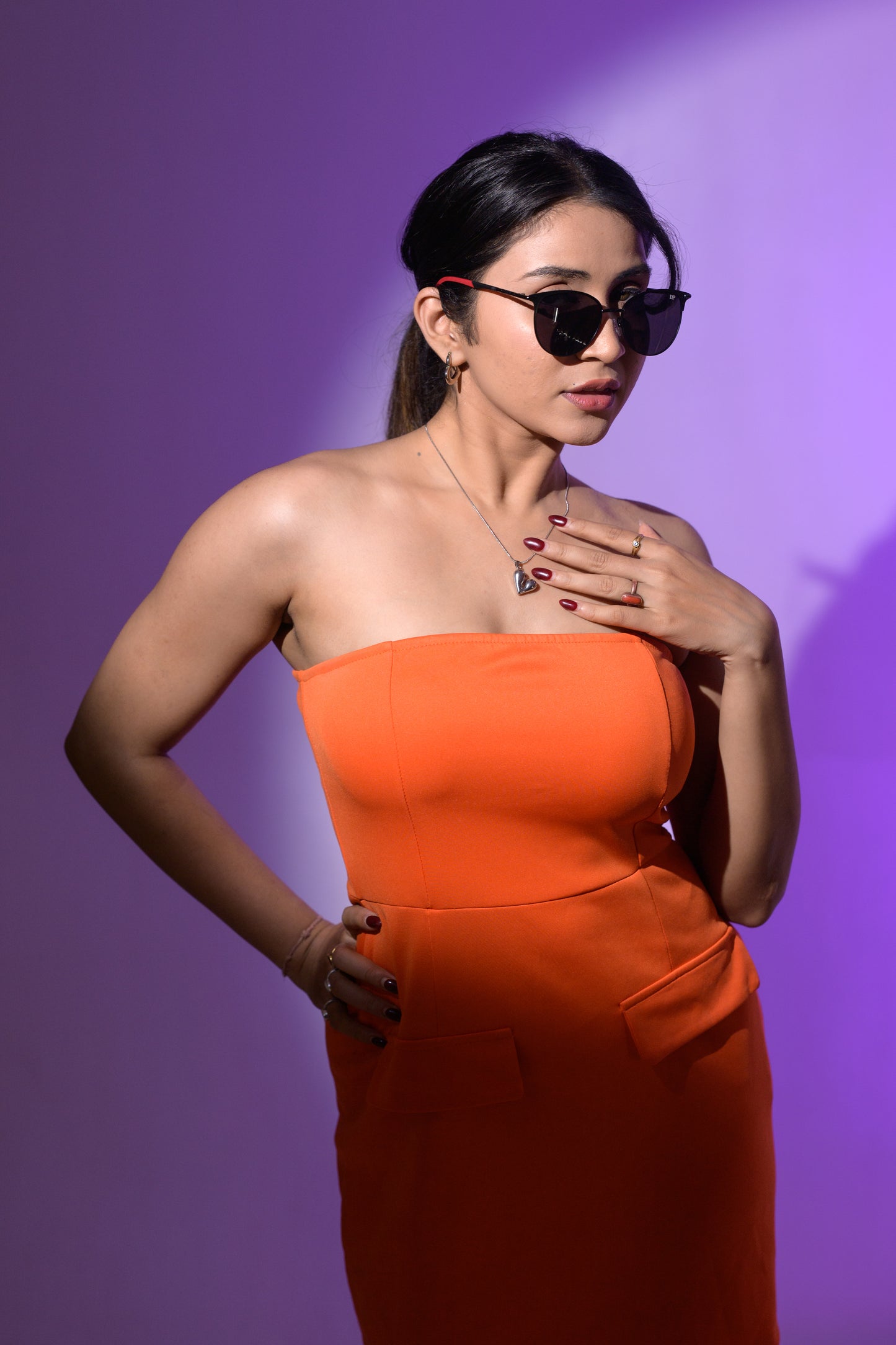 DP Noir Edge Cat-Eye Sunglasses