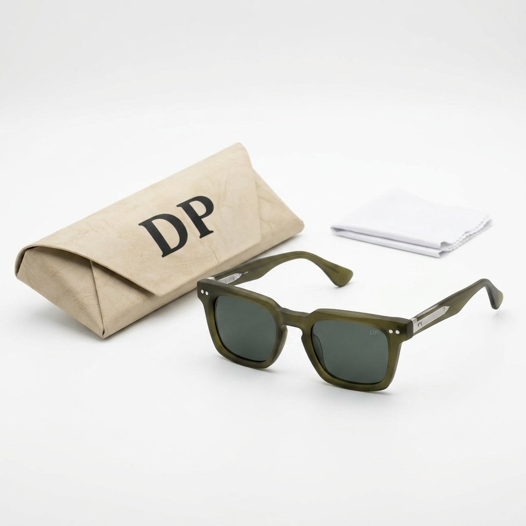 DP DADA Olive Luxe Sunglasses
