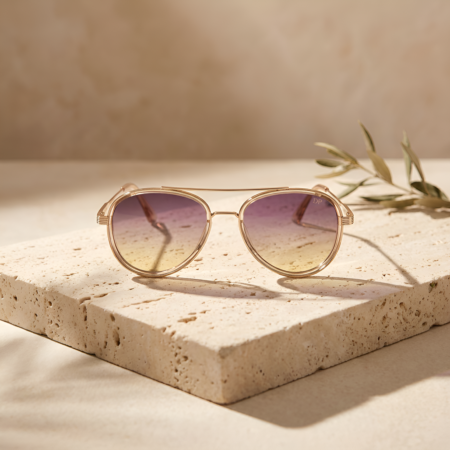 Double-Bridge Round Aviator