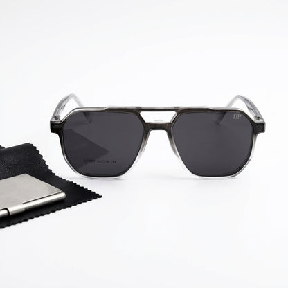 WideX Dual-Tone Double Bridge Clip-On Glasses with Blue Cut Lens