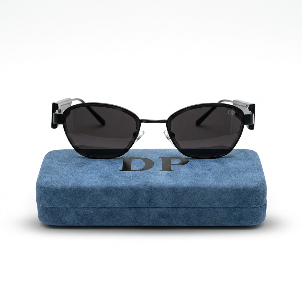 Urban Geo - Dark Jet Black Angular — Unisex Sunglasses